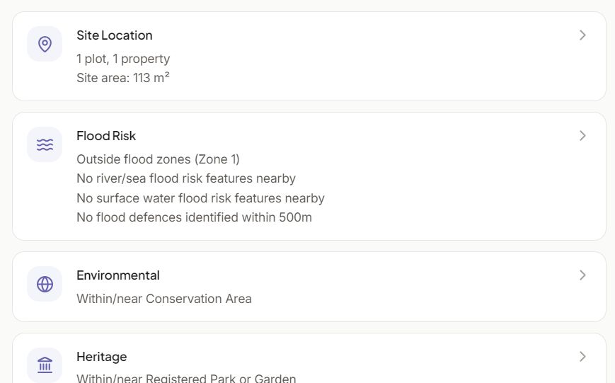 Skylight data collection results showing automated checks across property data sources